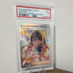 Pokemon TCG Carmine 217/167 Twilight Masquerade SIR Holo English PSA 7 2024 - Image 3