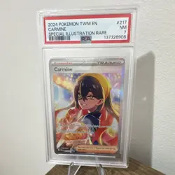 Pokemon TCG Carmine 217/167 Twilight Masquerade SIR Holo English PSA 7 2024 - Image 4