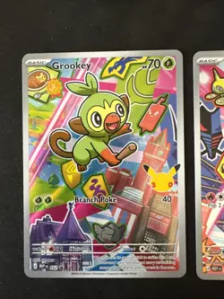 Pokemon Partner Illustration Series 2 Scorbunny Grookey Sobble Gen 8 NM - Image 2