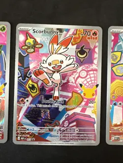 Pokemon Partner Illustration Series 2 Scorbunny Grookey Sobble Gen 8 NM - Image 3