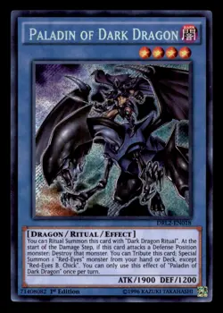 Paladin of Dark Dragon Secret Rare Dragons of Legend 2 DRL2-EN018 - Image 1