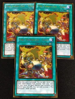 Yugioh Fire Formation Tenki PGLD-EN050 GOLD X3 (LP) Two are 1st - Image 1