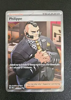 Pokemon TCG Philippe 110/086 Chaos Rising Full Art Trainer Holo NM - Image 1