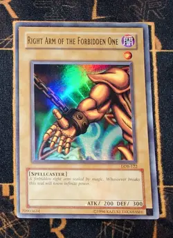 YUGIOH Right Arm of the Forbidden One (LOB-122) Ultra Rare Excellent - Image 1