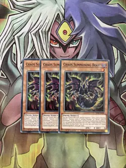 SDSA-EN004 x3 Chaos Summoning Beast Common Excellent Condition Yugioh - Image 1