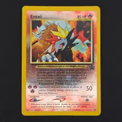 Pokemon TCG Card Entei Black Star Promo 34 WOTC Reverse Holo - LP- - Image 1