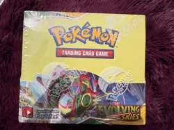 Pokemon TCG Evolving Skies Booster Box 36 Packs New and Sealed + Arcylic Case - Image 1