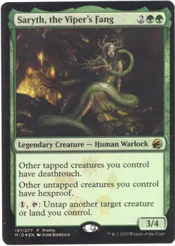 MTG Saryth, the Viper's Fang R Innistrad: Midnight Hunt Promos #197 FOIL - Image 1