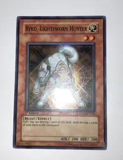 Yugioh Ryko, Lightsworn Hunter LODT-EN022 Super Rare VLP 1ST EDITION - Image 1