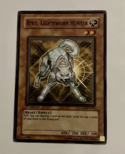 Yugioh Ryko, Lightsworn Hunter LODT-EN022 Super Rare VLP 1ST EDITION - Image 2
