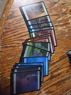 Lot of 15 Foil Full art Land card Marvel's Spider-Man lot MTG - Image 1
