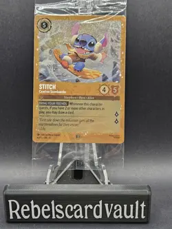 Disney Stitch-Carefree Snowboarder 42/P3 Lorcana Promo Foil SEALED - Image 1