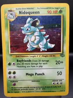 Nidoqueen - 7/64 - Pokemon Jungle Unlimited Holo Rare Card WOTC MP - Image 1