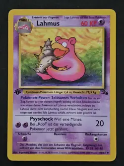 Pokemon Lahmus 43/62 Fossil 1. Edition WOTC DE - Image 1