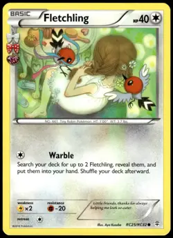 Fletchling RC25/RC32 Generations Common NM Pokemon 2016 - Image 1