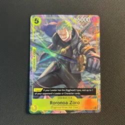 One Piece Roronoa Zoro Illustration textured Promo OP07-113 UC - Image 1