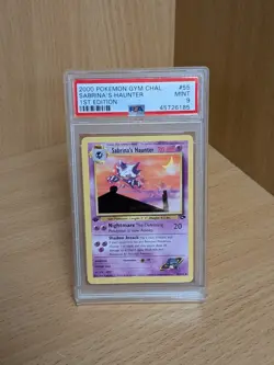 2000 POKEMON GYM CHALLENGE 1ST ED #55 SABRINA'S HAUNTER 55/132 PSA 9 - Image 1