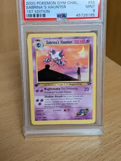 2000 POKEMON GYM CHALLENGE 1ST ED #55 SABRINA'S HAUNTER 55/132 PSA 9 - Image 2