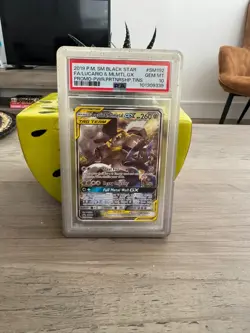 Lucario & Melmetal GX (Full Art) 203/214 Unbroken Bonds Holo Pokemon TCG PSA 10 - Image 1