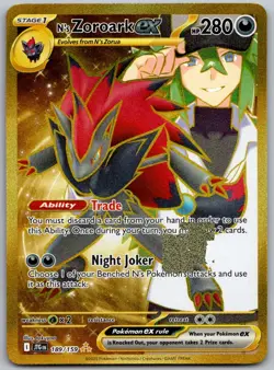 N's Zoroark ex 189/159 Hyper Rare Journey Together Pokemon Holo Near Mint - Image 1