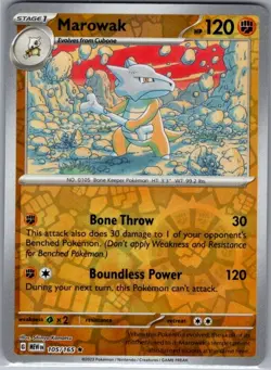 Marowak 105/165 Reverse Holo SV: Scarlet & Violet 151 - Pokemon Card - NM - Image 1