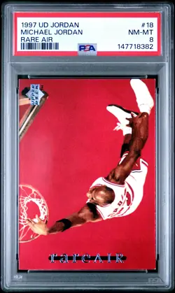 MICHAEL JORDAN 18 UPPER DECK MJ RARE AIR UPPER DECK PSA 8 - Image 1