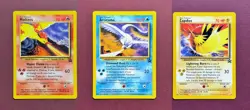 Pokemon 2000 Black Star Promos #21 Moltres #22 Articuno #23 Zapdos, Vintage NM - Image 1