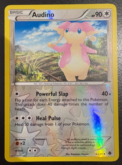 Pokemon TCG Audino Emerging Powers 83/98 Reverse Holo LP - Image 1