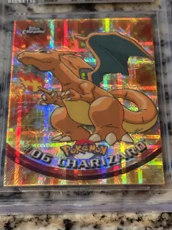 2000 Topps Chrome Pokemon CHARIZARD #6, Tekno Chrome SP Atomic Refractor BGS 4 - Image 2