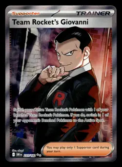Team Rocket's Giovanni 225/182 Ultra Rare Destined Rivals Pokemon Card - Image 2