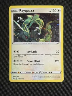 Rayquaza Cosmos Holo SWSH029 Black Star Promo Pokemon Card NM/M Holo Rare A - Image 1
