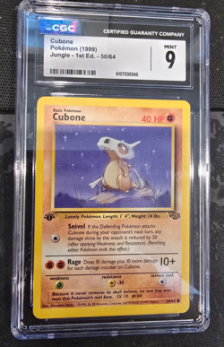 CGC 9 MINT Cubone 1999 Jungle 1st Edition 50/64 Pokemon Card 50 - Image 1