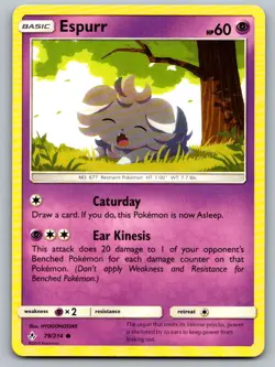 Espurr 79/214 Common Unbroken Bonds Pokemon Near Mint - Image 1