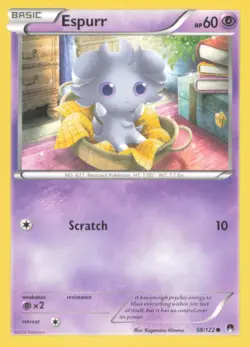 ESPURR 58/122 COMMON BREAKPOINT POKEMON NEAR MINT - Image 1