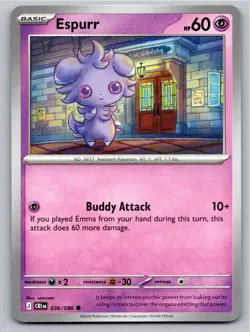 2026 POKEMON ESPURR CHAOS RISING 036/086 ME04 NM FREE S&H - Image 1