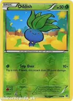 POKEMON CARD REVERSE HOLO ODDISH 1/98 NO 043 WEED POKEMON TCG CCG - Image 1