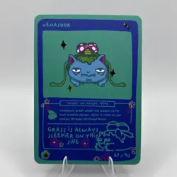 Pokedoodles No Scalp Series - Venasoor (Venasaur) 67/90 - Set 1 Pokemon Fan Art - Image 1