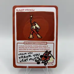 Pokedoodles Gag Teams - Blazed Chicken (Blaziken) 54/90 - Set 2 Pokemon Fan Art - Image 1
