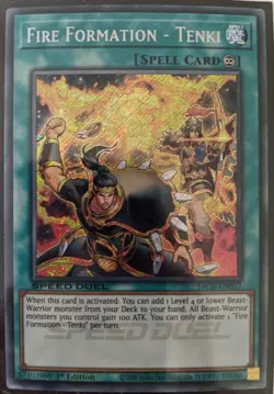 YuGiOh Fire Formation - Tenki Secret Rare 1st Edition SBCB-EN057 NM Speed Duel - Image 1