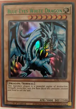 YuGiOh Blue-Eyes White Dragon Ultra Rare 1st Edition Green LDS2-EN001 - Image 1