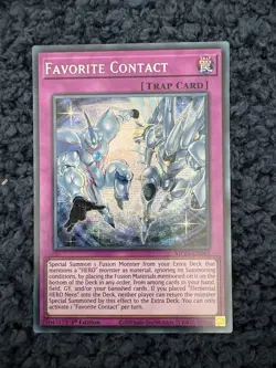 MP24-EN063 Favorite Contact : Prismatic Secret Rare Card : 1st Edition : YuGiOh - Image 1