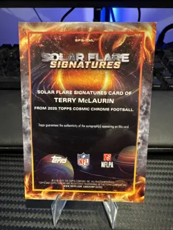 Terry McLaurin 2025 Topps Cosmic Chrome Solar Flare On-Card Auto /99 Commanders - Image 2