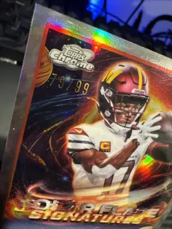 Terry McLaurin 2025 Topps Cosmic Chrome Solar Flare On-Card Auto /99 Commanders - Image 3