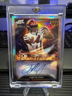 Terry McLaurin 2025 Topps Cosmic Chrome Solar Flare On-Card Auto /99 Commanders - Image 4