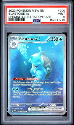 2023 Pokemon Mew EN-151 Special Illustration Rare #200 BLASTOISE EX PSA 9 - Image 1