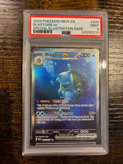 2023 Pokemon MEW EN 151 Blastoise EX Special Illustration Rare #200 PSA 9 MINT - Image 1