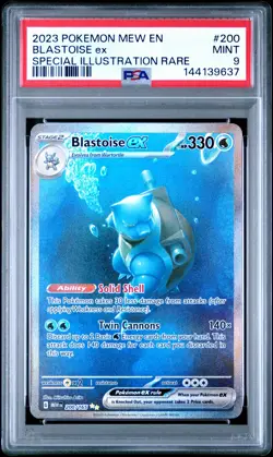 2023 Pokemon Mew En-151 #200 Blastoise Ex Special Illustration Rare PSA 9 MINT - Image 1