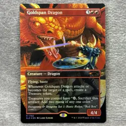 Goldspan Dragon Secret Lair SLD #1780 Rainbow Foil NM MTG Magic Card - Image 1