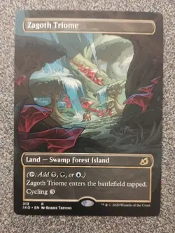Zagoth Triome Showcase Borderless - Ikoria Rare Land #313 Near Mint - Image 1
