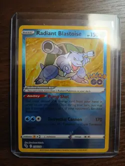 Pokemon Go TCG Radiant Blastoise Holo Rare Card Mint Condition 018/078 - Image 1